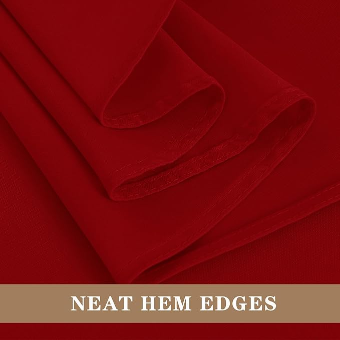 Tablecloths in Red Polyester, 120 x 70 Inch Rectangular