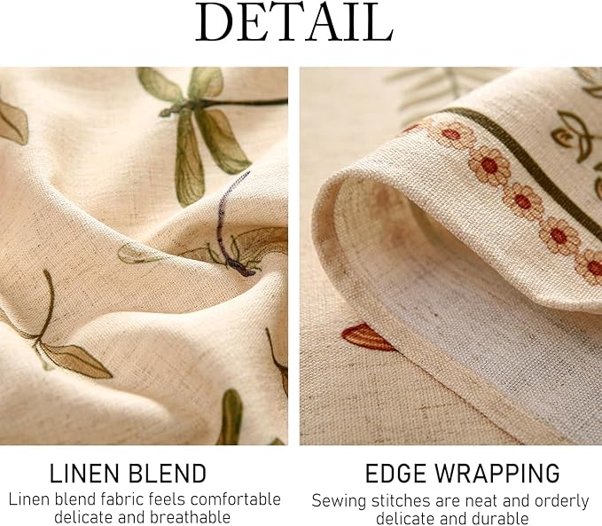 Tablecloth, 55 x 71 Inch Rectangular Linen-Polyester Blend in Off White