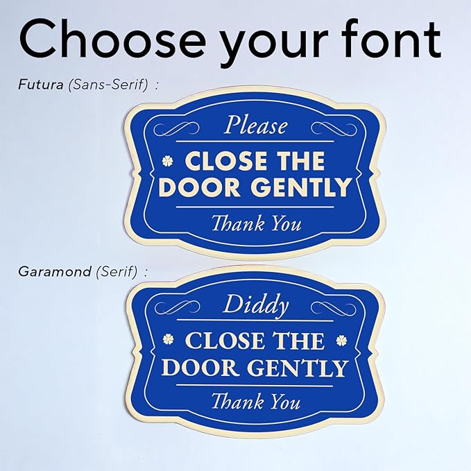 Custom Decorative Outdoor Metal Sign - Personalized Aluminum Sign, 18x12 In, Blue Steel, Waterproof, Made In USA
