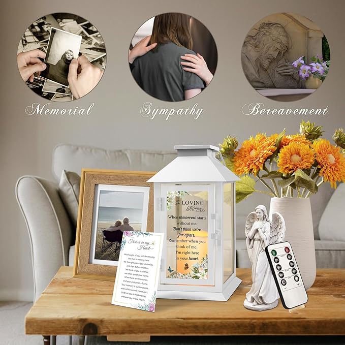 Decorative Candle Lantern with Metal Frame, Glass Panels and LED Candle