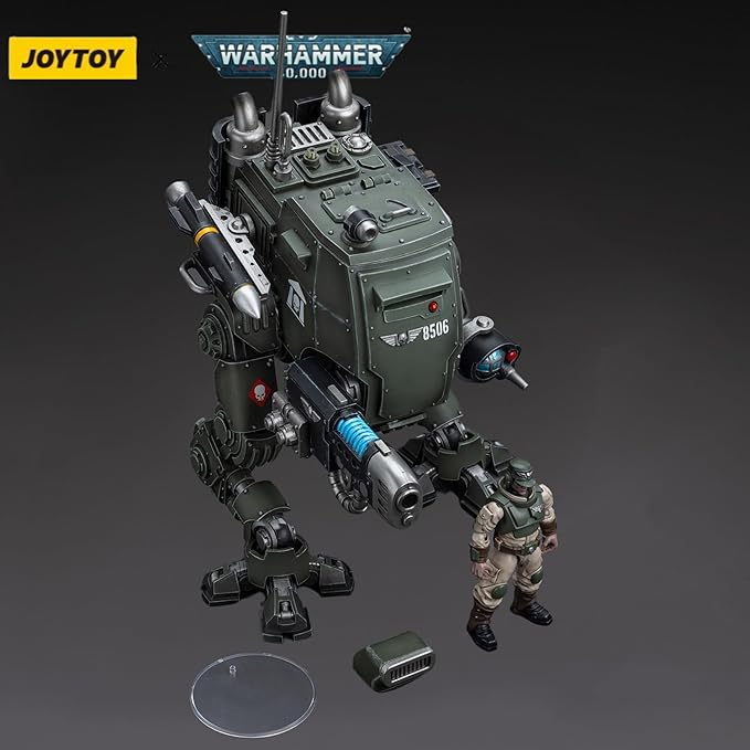 JOYTOY Warhammer 40K Action Figure Astra Militarum Cadian Armoured Sentinel Collection Anime Model 1/18 for Unisex, Adult, Christmas, Birthday Gift
