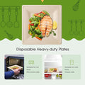 Disposable Plates, 6 Inch Square, 125 Count, Compostable Sugarcane