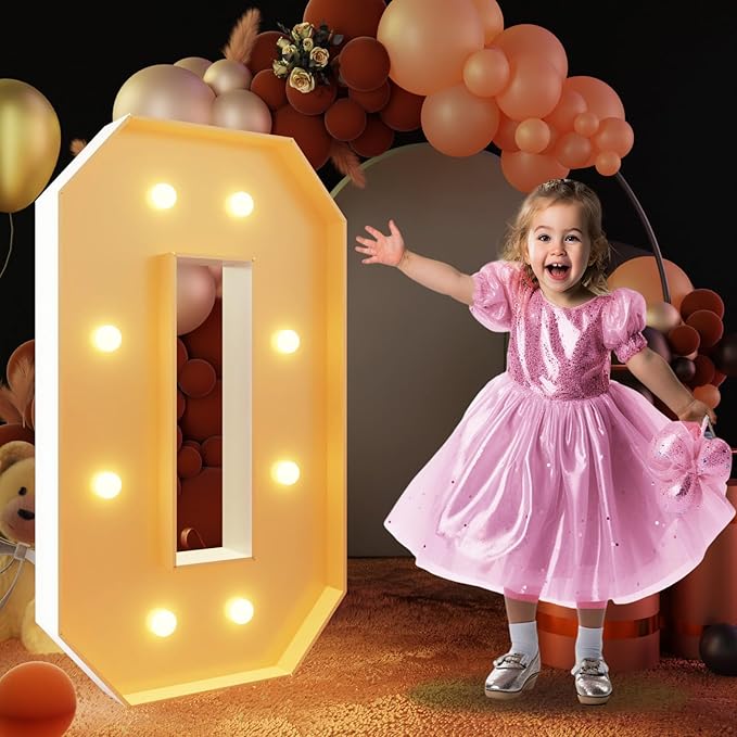Event Party Supplies: 3 Ft Light Up Marquee Numbers with Foam Board