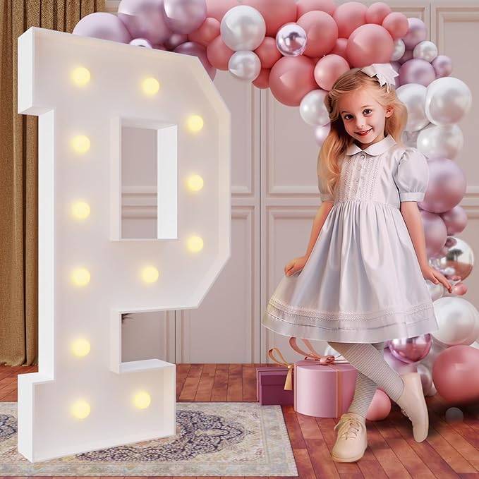 Party Supplies Light Up Letter P 4 Ft Foam Marquee Sign