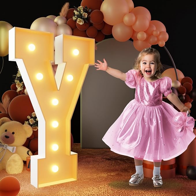Event Party Supplies Light-Up Marquee Letters, 3 Ft Tall Foam Board