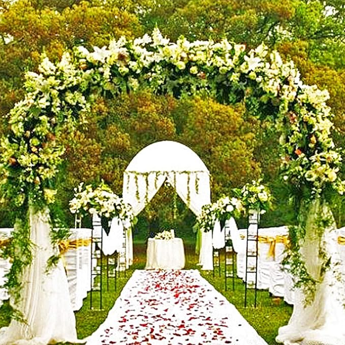 Arbor Garden Arch in Black Metal, Wide or High Setup