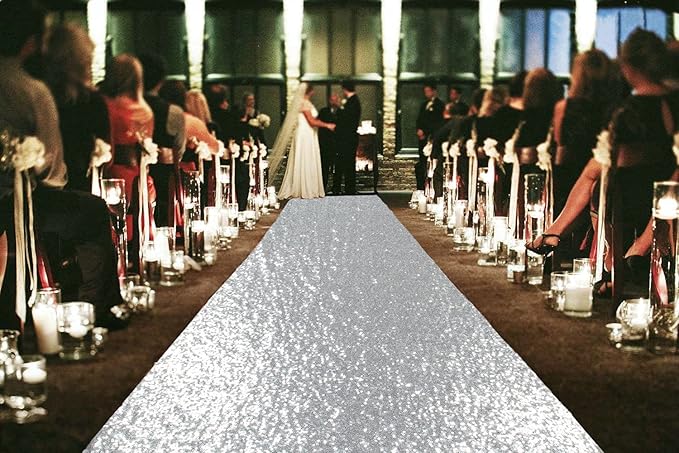 Aisle Runner for Weddings, Sparkly 3MM Sequin Polypropylene