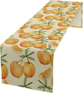 Spring Summer Orange Citrus Table Runner Watercolor Sweet Fruit Botanical Print Dinner Runner for Farmhouse Baby Shower Party Holiday Home Kitchen Dining Table Decor 13x36