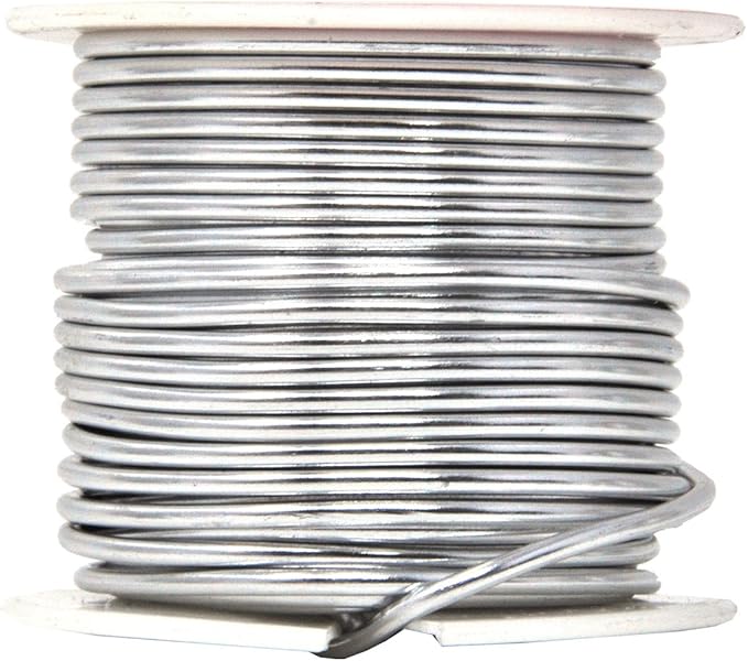 Mandala Crafts 12 Gauge Anodized Aluminum Craft Wire for Jewelry Making - 276 FT Colored Flexible Silver Copper True Blue Pink Ice Blue Green Wire - Bendable for Bonsai Armature Crafting Sculpting