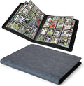 Premium Ringless Trading Card Binder - 1024 Capacity, 16 Side-Loading Pockets per Page, Archival Quality Protection & Anti-Slip Spine for TCG, MTG, Sports Cards (Blue)