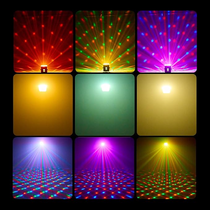 Sound Activated Party Lights Disco LED Light with Remote Control LED Strobe Mood Lighting for Home Room Dance Parties Christmas Halloween Birthday