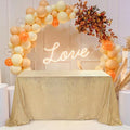 Fitable Sequin Tablecloth for Parties 90x132 Inch - Sparkle Glitter Table Cloth Laser Rectangle Overlay for Wedding Baby Shower Ceremony Birthday Holiday Banquet Decor, Khaki