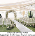 Aisle Runner in Silver Sequin, 4 x 15 Ft Rectangular for Weddings and Parties