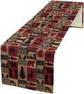 Retro Rustic Bear Table Runner, Wild Bear Cabin Pine Farmhouse Table Runner for Bedroom Kitchen Living Room Vintage Country Style Lodge 13x60 Inch