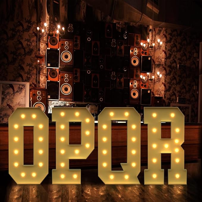 Event Party Supplies: 4 Ft Light Up Marquee Letters, Foam Board Frames