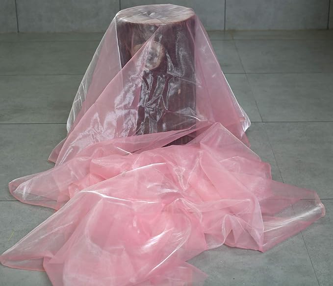 MDS Pack of 200 PCS Organza Chair Sashes Wider Dining Chair Bows Ribbon Tie Back for Wedding Party Birthday Bridal Shower Reception Event Banquet Home Chair Cover Decoration - Blush Pink