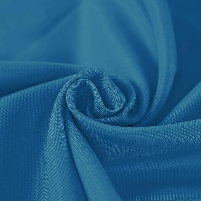 108 inch Round Tablecloth Washable Polyester Table Cloth Decorative Table Cover for Wedding Party Dining Banquet（108 inch, Mediterranean Blue）