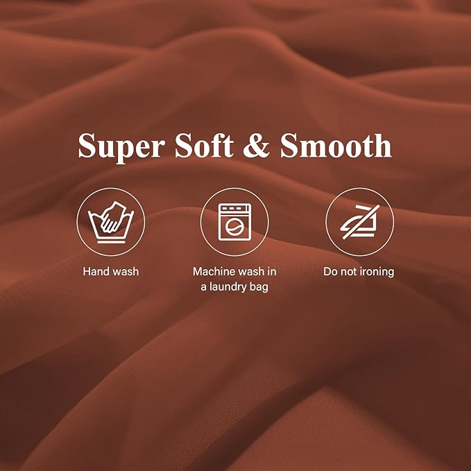 2 Pack 10 Ft Chiffon Table Runner Rust Gauze Long Table Runners 27x120 Inches Sheer Tulle Table Runner for Rustic Wedding Reception Bridal Shower Decorations Birthday Party