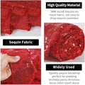 Sparkly Red Sequin Backdrop Panels, 2 x 8 Ft, Pack of 4 for Events