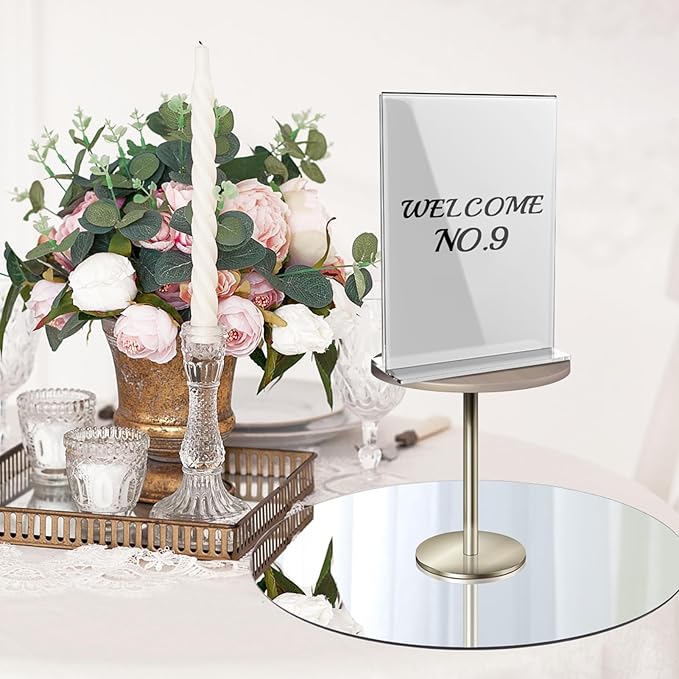 Round Mirror Centerpieces, 12 Pack, 12-Inch Glass Tabletop Decor for Parties