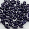 200pcs 3x5mm Teardrop Crystal Glass Beads for Jewelry Making, Faceted Vertical Hole Teardrop Glass Spacer Beads for Wind Chimes Bracelet Earring Necklace DIY Craft(Violet)