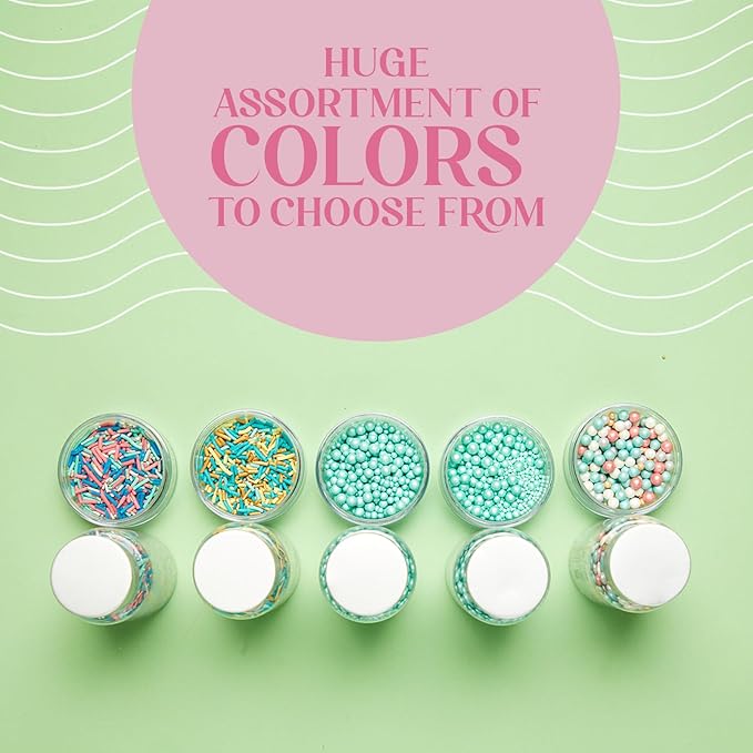 Confect Sprinkles Retro Pop Disco Ball Mashup Sprinkles Mix Navy Blue, Grey, Hot Pink, Sliver & White Dragees for Cakes & Cupcakes Decoration Assorted pack of 5 | Vegan, Gluten-Free, Dairy-Free, Palm Oil-Free, No Artificial Dyes - 5 Oz