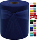 Navy Blue Tulle Fabric Rolls 6 Inch by 200 Yards (600 feet) Fabric Spool Tulle Ribbon for DIY Navy Blue Tutu Bow Baby Shower Birthday Party Wedding Decorations Craft Supplies