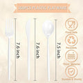 Disposable Plastic Cutlery Set, 360 Pieces, White, Heavy Duty