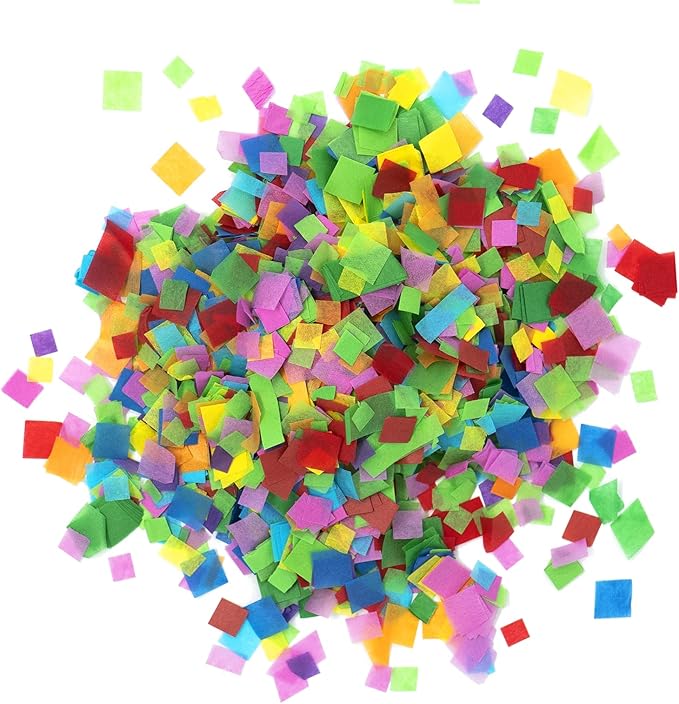 Confetti, 1 lb Multicolor Biodegradable Tissue Paper Pieces