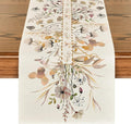 Artoid Mode Wildflower Leaves Floral Fall Table Runner, Autumn Thanksgiving Kitchen Dining Table Decoration for Indoor Outdoor Home Party 13x48 Inch