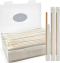 Bamboo Coffee Stirrers Individually Wrapped 200 Count in Storage Box – Coffee Stir Sticks 5.5 inch Coffee Bar Disposable individually wrapped coffee stirrers for Coffee and Cocktail