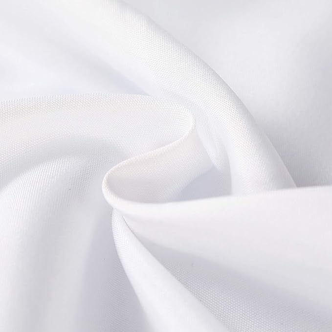 Rectangle Tablecloth 90x156 inch Washable Polyester Fabric Table Cloth for Wedding Party Dining Banquet Decoration（90x156, White）