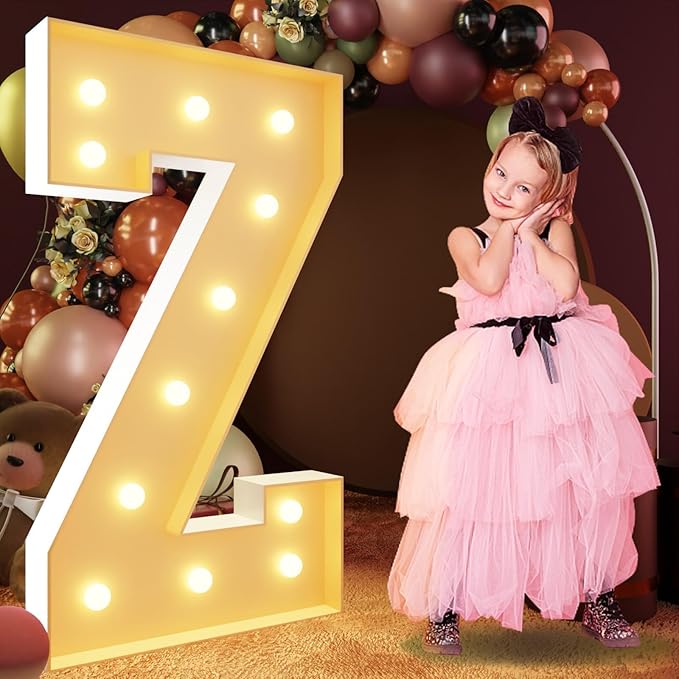 Event Party Supplies: 4-Foot Light Up Marquee Letters with Foam Board Frames