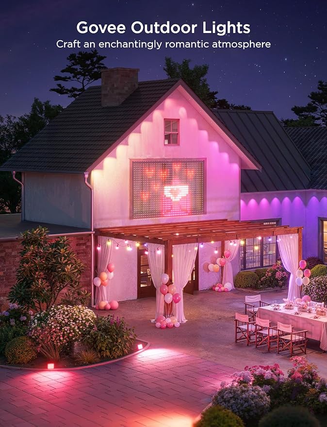 String Lights 50ft Outdoor RGBIC, 16M Colors, Waterproof