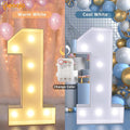 Decoration 3 Ft Light Up Marquee Number 7 with Two-Tone LED Lights