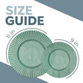 Plastic Party Plates Set, 80 Pieces, 9 and 11 Inch, Emerald