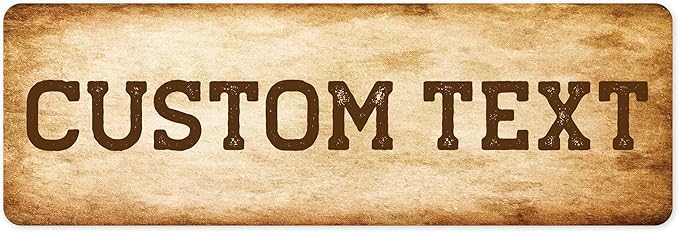 Custom Sign, Custom Street Sign, 11 Font Colors, 13 Font Styles, 4 Hole Options, 22 Sizes, 6x18 Inches, Rust Free DiBound, Fade Resistant, Made in USA by My Sign Center (Vintage)