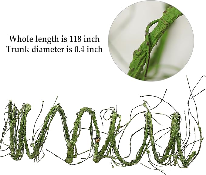 Artificial Tree Vine Garland, 118 Inch Green Poseable Ivy Branches