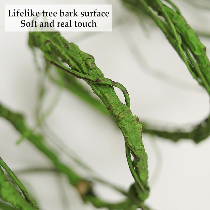 Artificial Tree Vine Garland, 118 Inch Green Poseable Ivy Branches