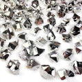 HappyFiller Silver Fake Ice Rocks Cubes Acrylic Gems Treasure Gemstones for Vase Fillers,Wedding Table Scatters,Crafts,Christmas Home Decorations,13 OZ