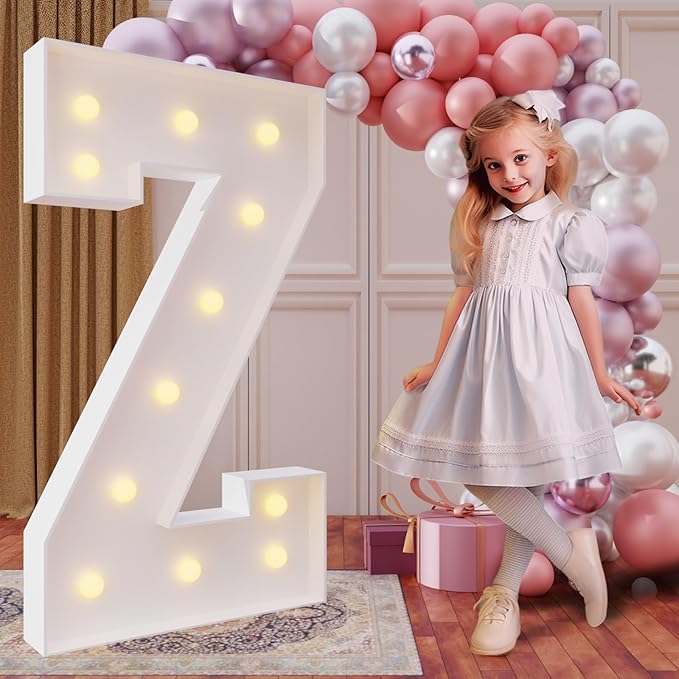 Marquee Light Up Letters Z, 4 ft Foam Board Party Decor