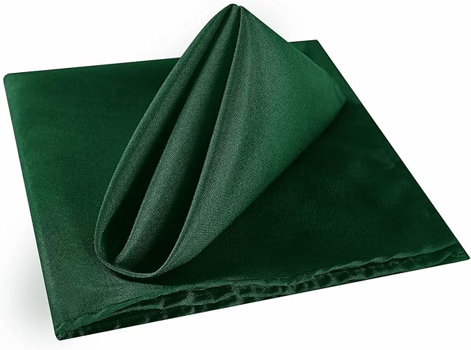 Cloth Napkins 20x20 inch Washable Polyester Dinner Napkins Soft Table Napkins for Wedding Party Dining Banquet(Hunter,50PCS)