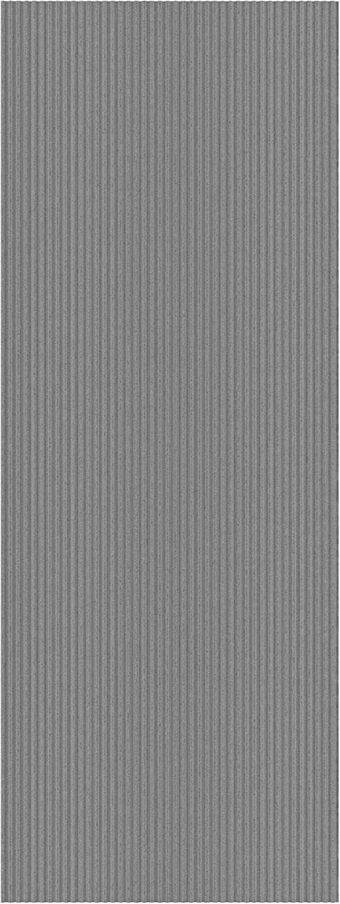 Ottomanson 2'7" x 7' Hallway Runner with Scraper Pile Extra Durable Non-Slip Rug Mat for Indoor & Outdoor Use - Ideal for Kitchen, Entryway, Patio & Garage - High-Traffic Carpet, Gray