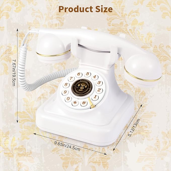 Audio Guest Book Phone with Retro Metal Handset and 32GB TF Card