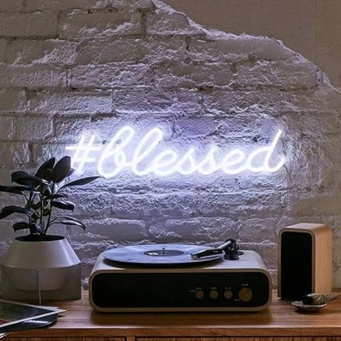 Lighted Neon Sign, 19.6 Inch USB Powered LED Wall Light, Silicone and Acrylic