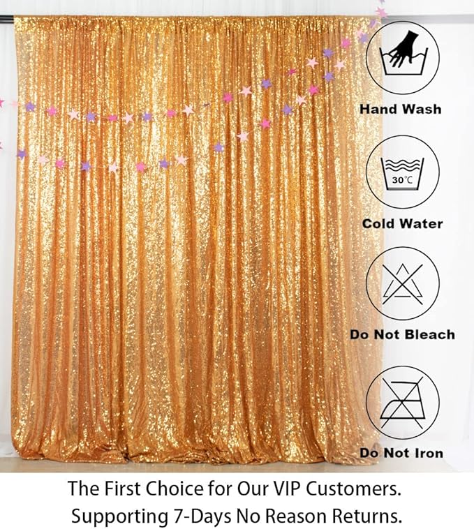 ShinyBeauty Sequin Backdrop 10FTx10FT Gold Photo Backdrop for Birthday Party Sparkle Backdrop Curtain for Photograph Gold Shimmer Backddrop Curtain Glitter Backdrop Curtain Shimmer Background