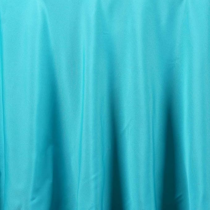 Efavormart Round Tablecloth, 108 Inch Stain & Wrinkle Resistant Washable Table Cloth, Decorative Polyester Fabric Table Cover for Banquet, Wedding, Dining- Turquoise