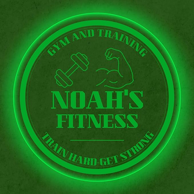 Custom Gym LED Sign – Personalized Color Changing Acrylic Wall Decor for Home Gym, Workout Room, or Man Cave (Gym, 20 INCHES)