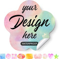 Personalized Labels - Custom Stickers with Any Design Image Logo Text, Thank You Labels, 100 (Flower, 1.5"x1.5")