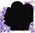 Wedding Arch Covers Spandex Arch Backdrop Covers (7.2FT,6.6FT,6FT) Set of 3 Arch Stand Cover Arch Covers Stretchy Backdrop for Wedding Birthday Party Decoration Baby Shower (Black)
